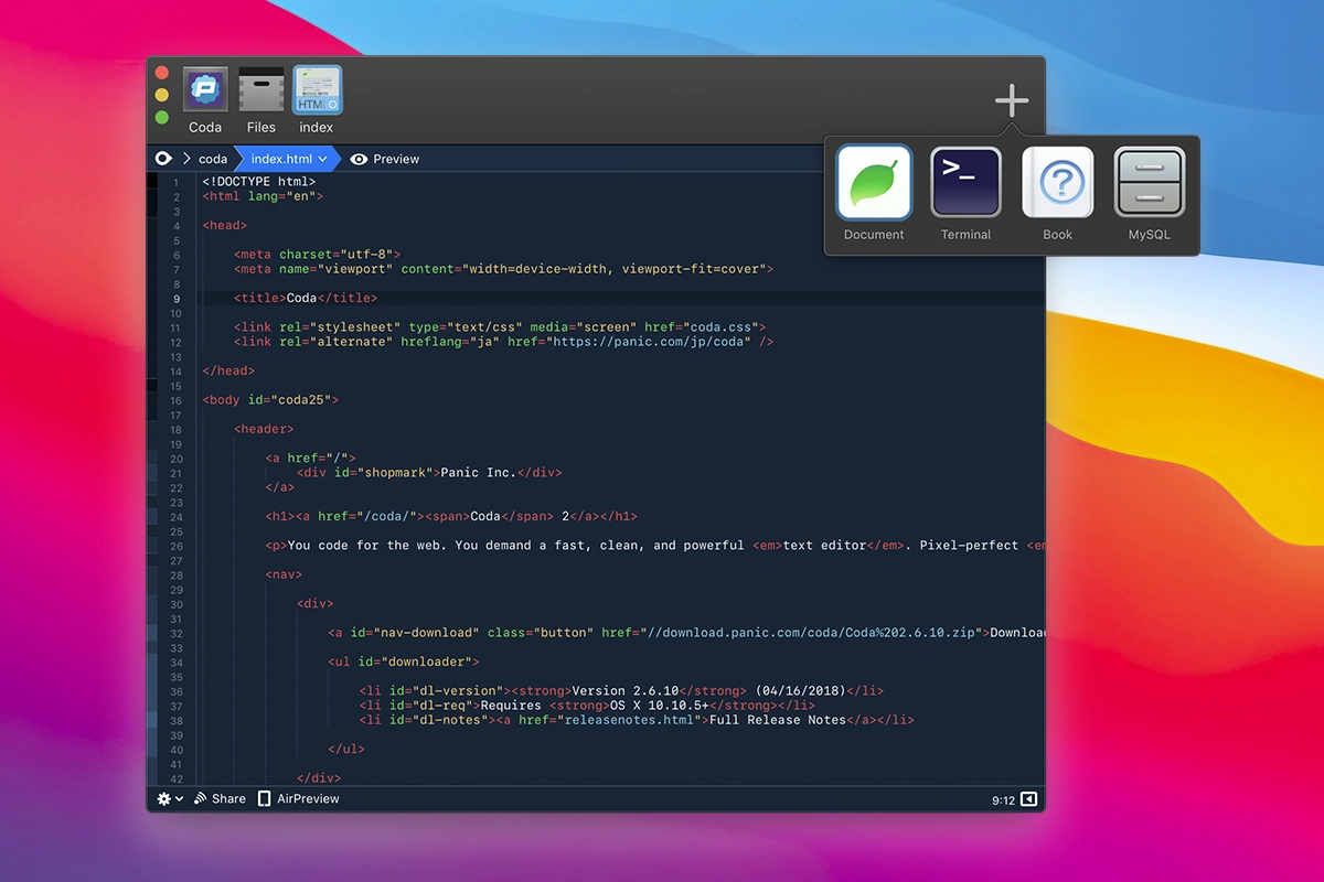 Coda 2 screenshot 4